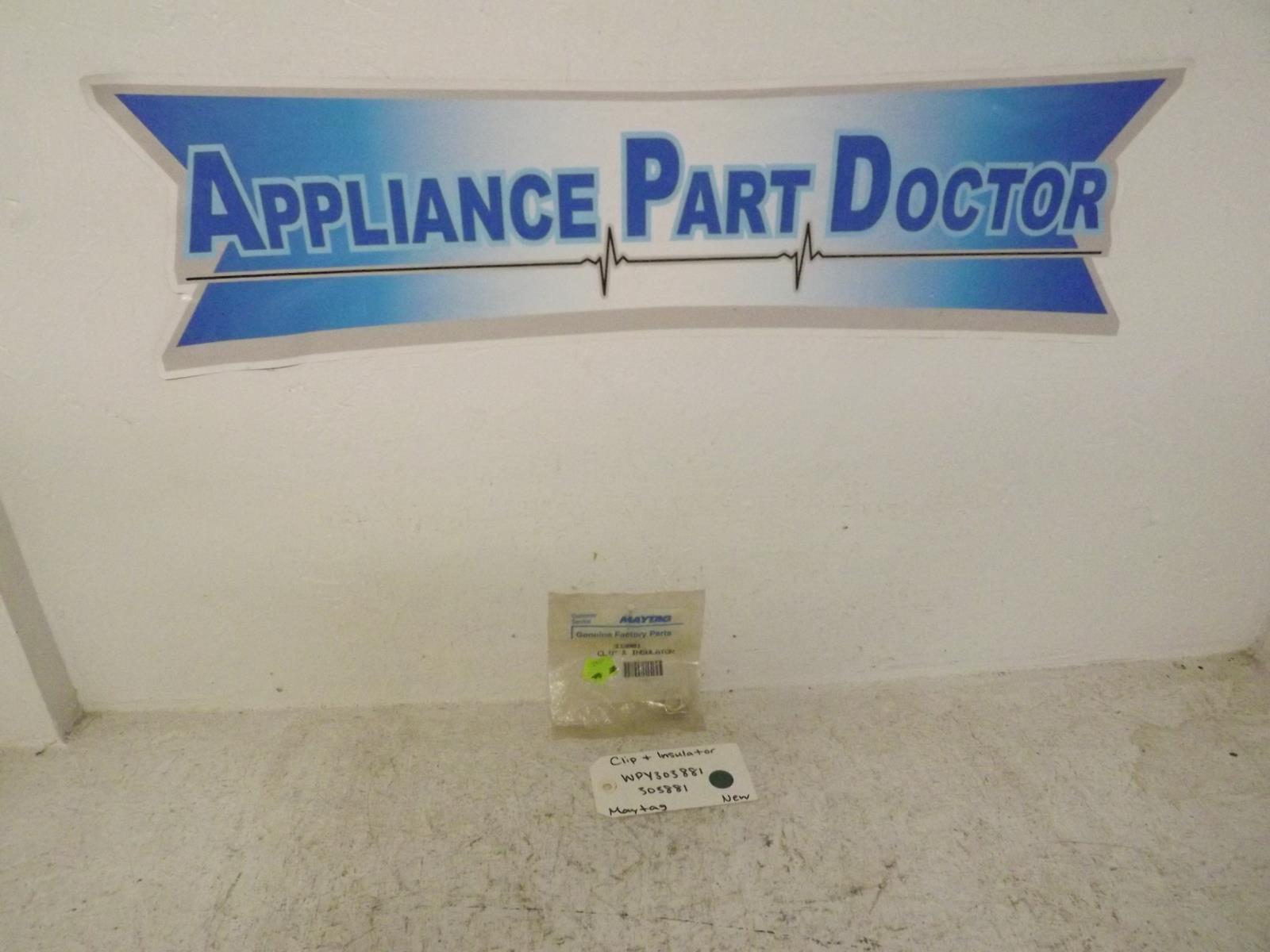 Maytag Dryer WPY303881 303881 Clip & Insulator New Maytag Dryer WPY303881 303881 Clip & Insulator New